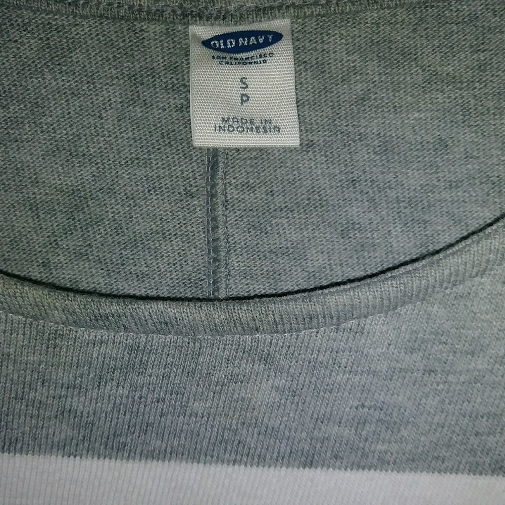 Old Navy grey stripe long sleeve dress